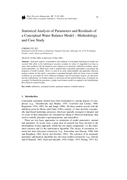 Statistical Analysis of Parameters and Residuals of a Conceptual