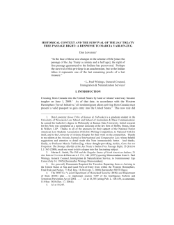 HISTORICAL CONTEXT AND THE SURVIVAL OF THE JAY