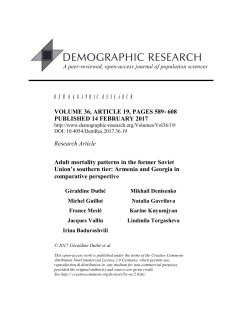 Adult mortality patterns in the former Soviet Union`s southern tier