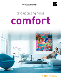 Radio Technology Somfy - Somfy Home Motion coordinates motors