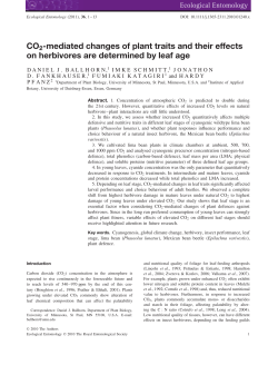 CO2mediated changes of plant traits and their effects on herbivores