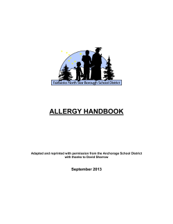 allergy handbook - Fairbanks North Star Borough School District