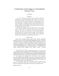 Confirming Circuit Judges in a Presidential Election Year