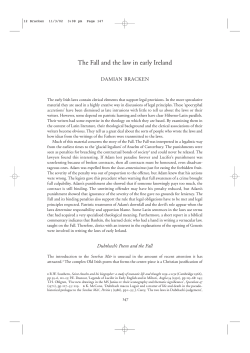 The Fall and the law in early Ireland