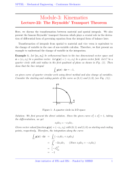 Module-3: Kinematics