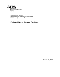 Finished Water Storage Facilities