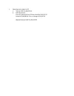 1 Operating costs subject to CPI a Total per SWS: $1,468,787.62 b