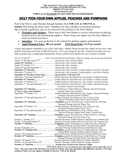 2017 pick-your-own apples, peaches and