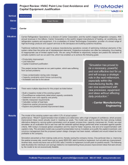 HVAC Paint Line Cost Avoidance and Capital Equipment Justification