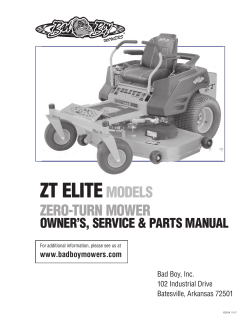 2015 ZT Elite Owner/Parts Manual