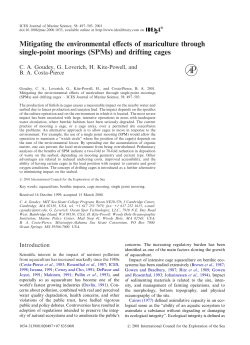 Mitigating the environmental effects of mariculture through single