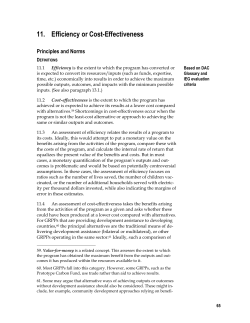 11. Efficiency or Cost-Effectiveness