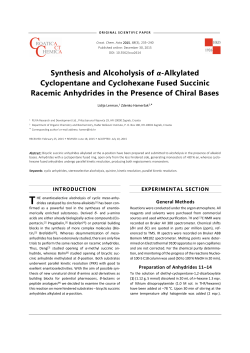 Synthesis and Alcoholysis of &alpha;-Alkylated Cyclopentane and