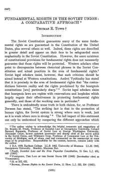 Fundamental Rights in the Soviet Union