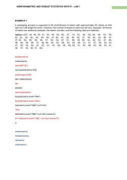 NONPARAMETRIC AND ROBUST STATISTICS - e