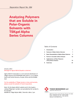 Analyzing Polymers that are Soluble in Polar - Sigma