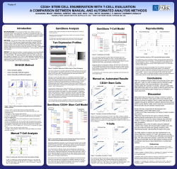 CD34+ Stem Cell Enumeration with T-Cell