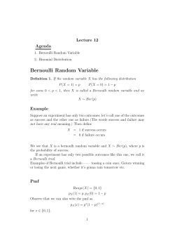 Bernoulli Random Variable - UF-Stat
