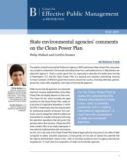 State environmental agencies` comments on the Clean