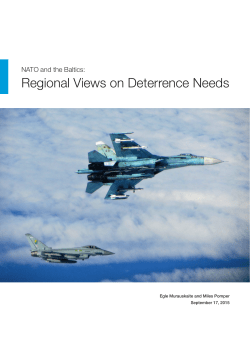 NATO and the Baltics: Regional Views on Deterrence Needs