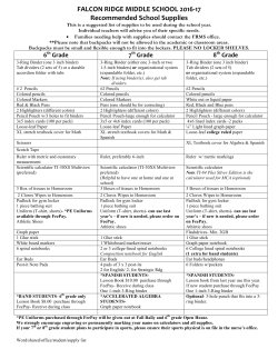 FALCON RIDGE MIDDLE SCHOOL 2016