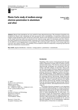 Monte Carlo study of medium-energy electron penetration in