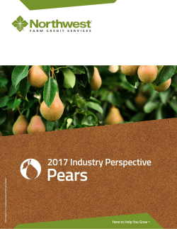 Pears Industry Perspective - Northwest Farm Credit Services