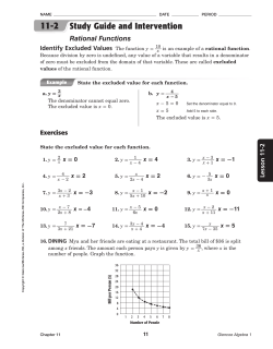 11-2 Study Guide and Intervention (continued)