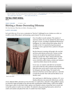 Skirting a Home-Decorating Dilemma - WSJ.com - Sew-it-All
