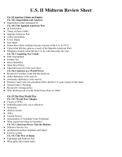 US II Midterm Review Sheet
