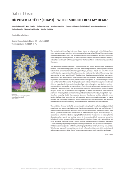 Press release - Galerie Dukan