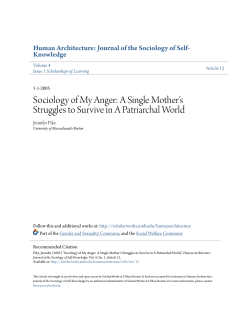 Sociology of My Anger: A Single Mother&acirc;&bull;Žs Struggles to Survive in