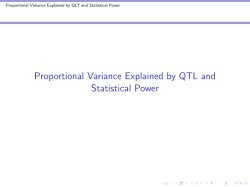 Proportional Variance Explained by QTL and Statistical Power