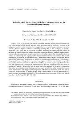 Technology-rich inquiry science in urban classrooms