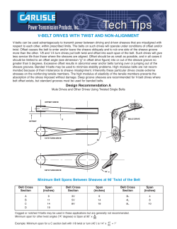 v-belt drives with twist and non-alignment