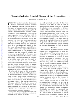 Chronic Occlusive Arterial Disease of the Extremities