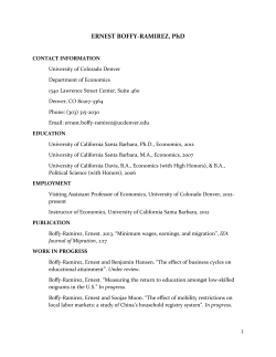 ERNEST BOFFY-RAMIREZ, PhD - University of Colorado Denver