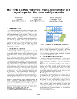 The Trento Big Data Platform for Public Administration and Large