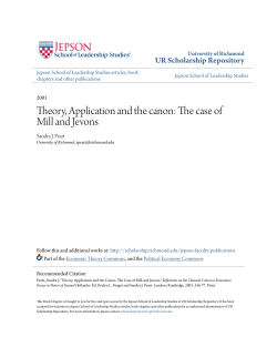 The case of Mill and Jevons