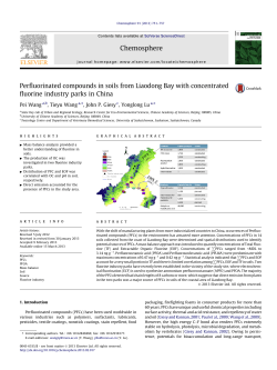 Perfluorinated compounds in soils from Liaodong Bay with