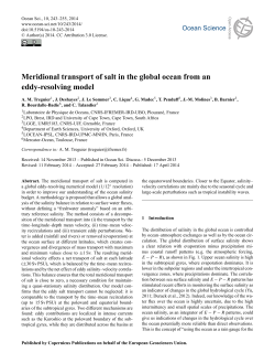 Meridional transport of salt in the global ocean from