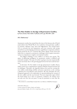 The New Soldier in the Age of Asymmetric Conflict