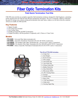 Fiber Optic Termination Kits