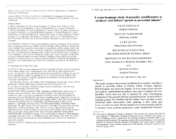 A cross-language study of prosodic modifications in mothers` and