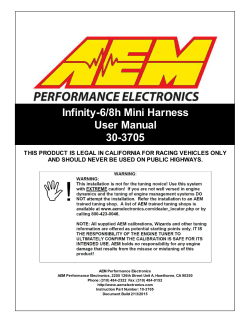 Infinity-6/8h Mini Harness User Manual 30-3705
