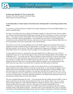 By Electronic Mail this 11 day of April, 2013 Attention: The Joint