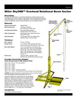 Miller SkyORB&trade; Overhead Rotational Boom Anchor