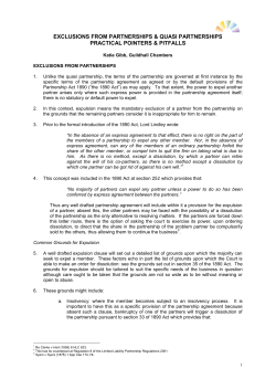 Exclusions from Partnership