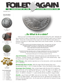 So What is in a date? - Cascade Treasure Club