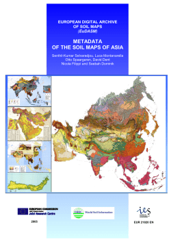 Metadata of Soil Maps of Asia